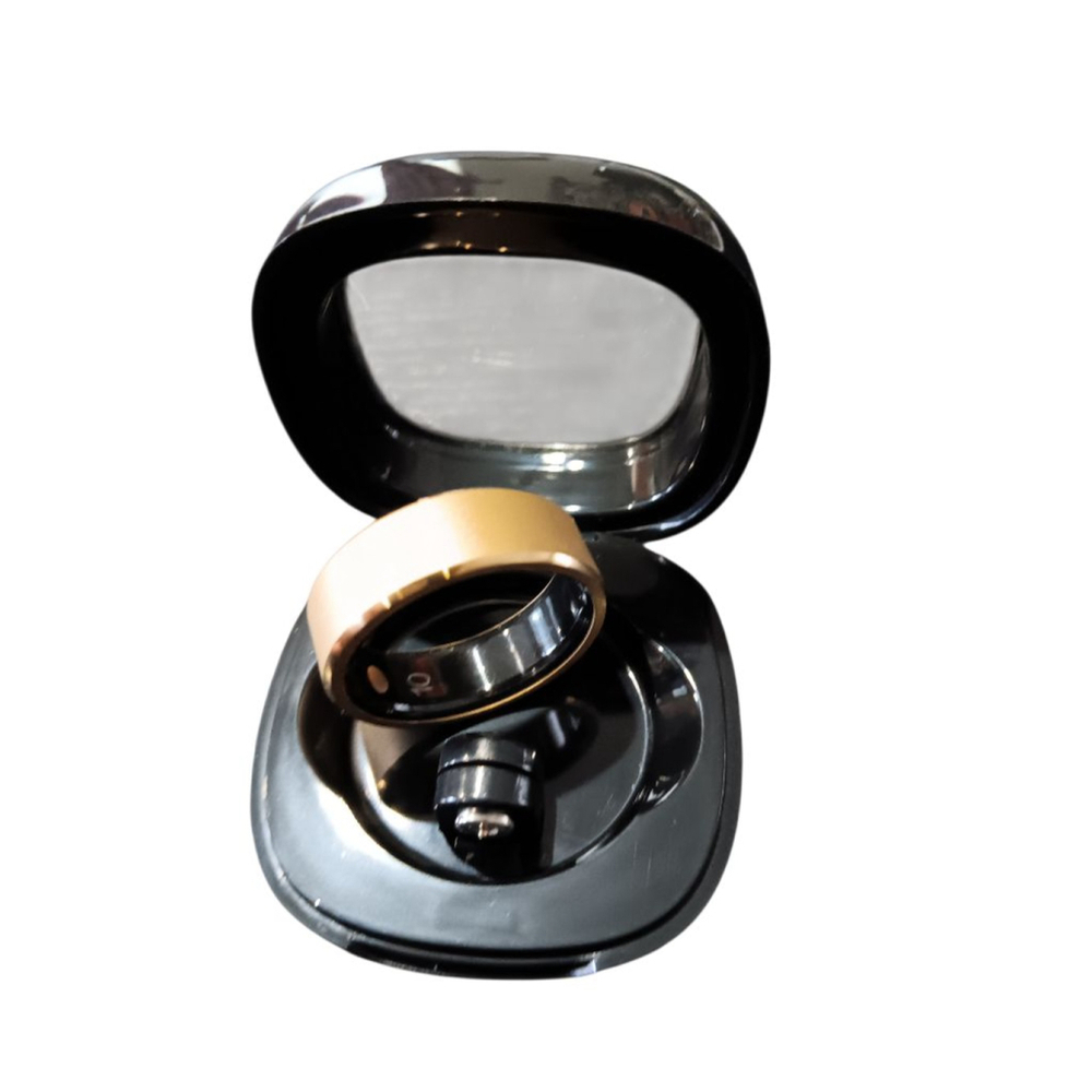 Smart Ring NWT Beautiful Brushed Gold Tone Fitness Tracker Sleep, HR, BP Steps - Picture 8 of 15